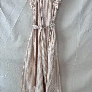 Ulla Johnson Pink and Cream Striped Simka Jumpsuit